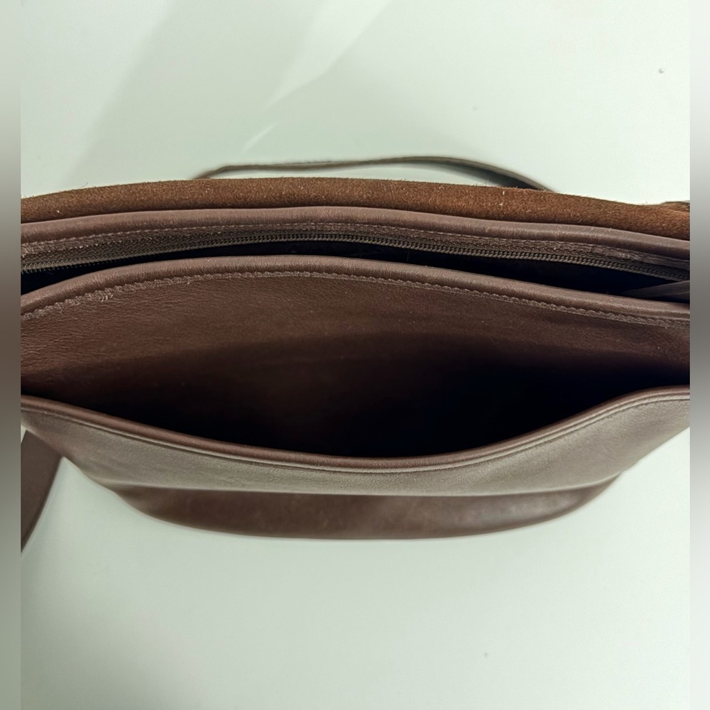 VINTAGE COACH Fletcher Flap Mahogany Leather Shoulder Bag Style 4150 - Picture 9 of 15